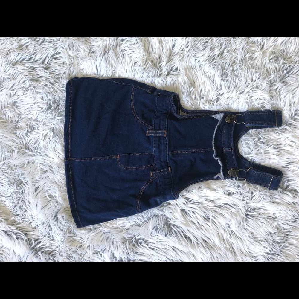 Okie dokie 18 month jean overall skirt.